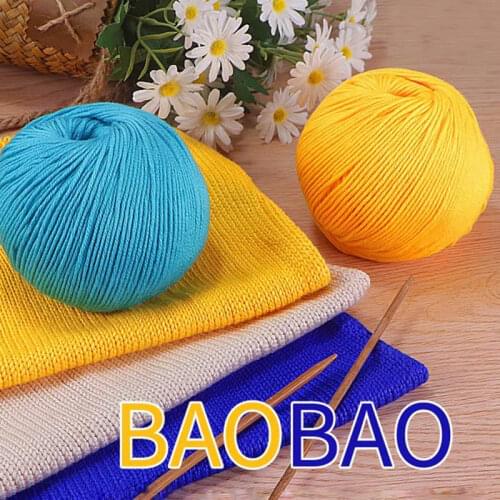 1pc 50g Yarn Crochet Infant Silk Hand Knitted Crochet Yarn for Knitting T-shirt Yarn 132 Meters Ilos Para Tejer