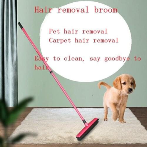 Adjustable Rubber Broom Hair Dust Scraper Pet Brush hands-free washing mop floor cleaning dog hair window cleaning artifact