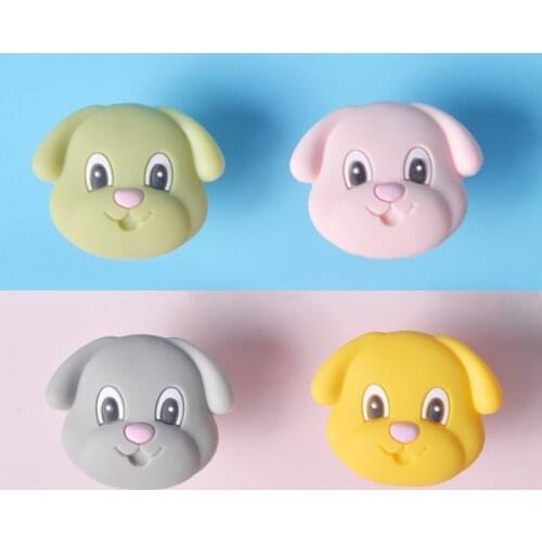 HJY Children Room Furniture Cabinet Knobs Cupboard Wardrobe Door Bedroom Pulls Handle PVC Handles Single Hole With Screws L021