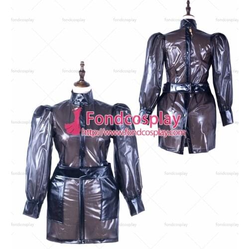 Sissy maid clear pvc dress lockable Uniform cosplay costume Tailor-made[G2302]