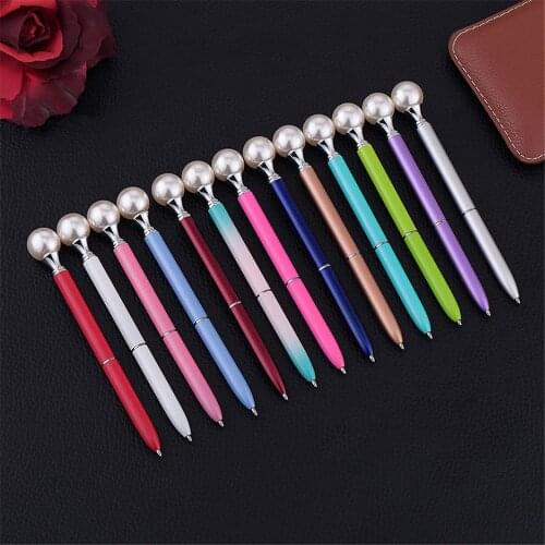 New pearl metal ball pen school stationery office stationery gifts pen queen scepter pen