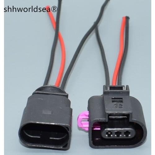 Shhworldsea 50pcs 1J0973703 Camshaft Cam Sensor Pigtail Plug Connector case for 02-04 Audi A4 A6 AVK 3.0 1J0 973 703 for VW