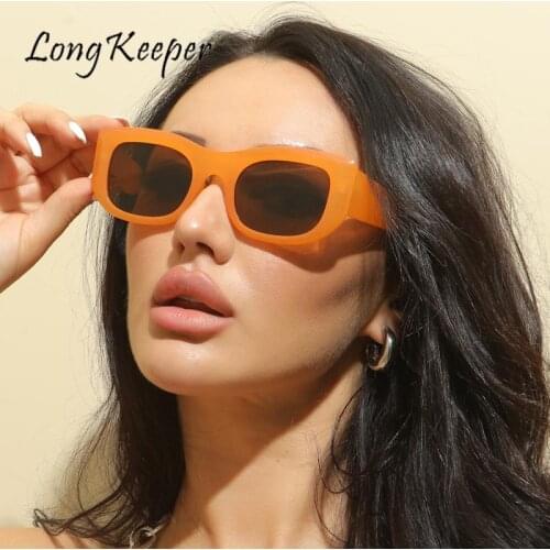 Small Rectangle Sunglasses Women Men 2021 Trend Eyeglasses Pink Orange Ladies Fashion Sun Glasses Luxury Eyewear Oculos De Sol