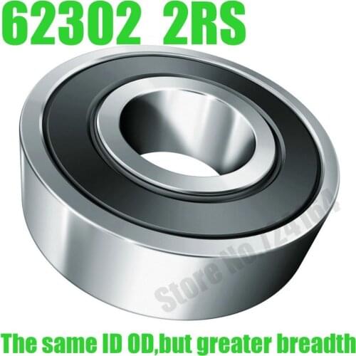 10PCS Free Shipping Special bearings 62302 2RS 62302-2RS 15*42*17mm 15X42X17mm Double Shielded Deep Ball Bearings Large breadth