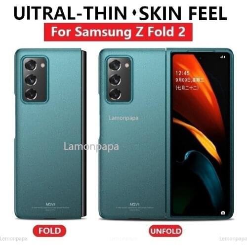 Ultral-thin Matte Case for Samsung Galaxy Z Fold2 5G Cover Luxury Skin Feeling Shockproof Shell for Samsung Z Fold 2 Case