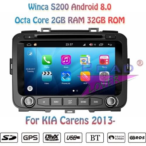 Winca S200 Android 8.0 Car Multimedia DVD Player Autoradio For KIA Carens 2013- Stereo GPS Navigation Magnitol 2 Din Octa Core
