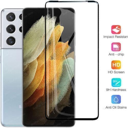 Full Cover Tempered Glass On For Samsung Galaxy S21 Ultra Screen Protector For Samsung S21 S 21 Plus S21+ Protective Glass Film