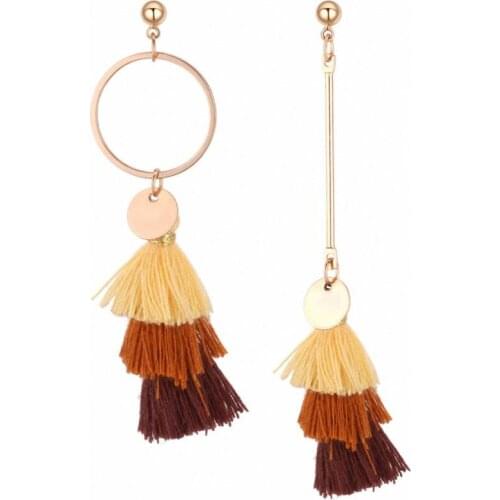TONGKWOK Bohemia Dangle Earrings For Women Fashion Exaggeration Circle Earrings Jewelry #131210