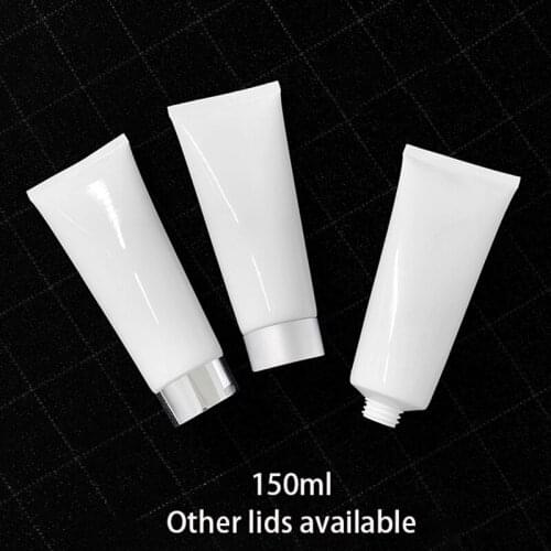 10pcs White 150g Plastic Squeeze Bottle Empty Cosmetic Tubes 150ml Handmade Lotion Cream Packaging Container 5oz Free Shipping