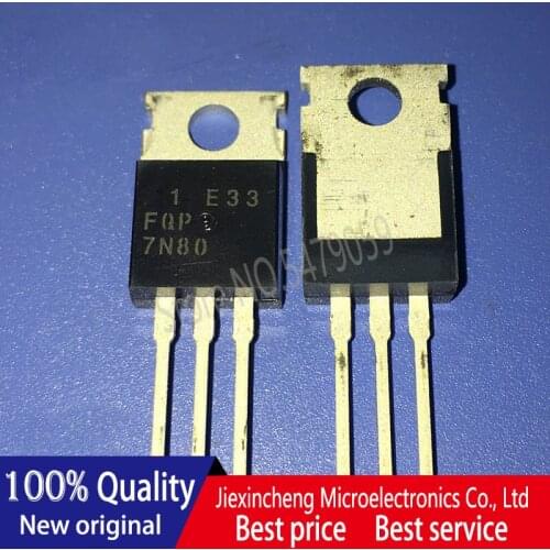 10PCS FQP7N80 7N80 TO220 N-CH 800V 6.6A New original