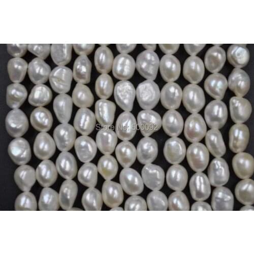 2020 Direct Selling Hot Sale Natural Beads Charm Beads Wholesale 12 Strands 7.5-8*9-11mm Cultured Freshwater Baroque Pearl Lots