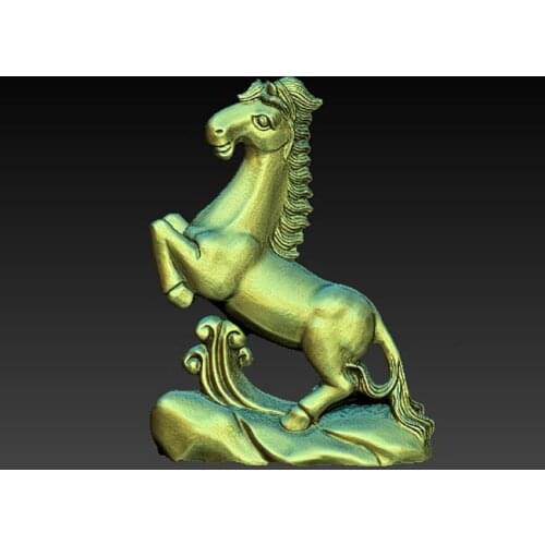 Horse 3D model for cnc or 3D printers in STL file format 3D carved animal sculpture STL model