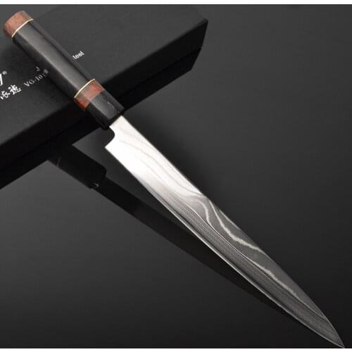9.5 10.5inch Sushi Sashimi Yanagiba Knife Japanese VG10 Damascus Steel Core Ultra Sharp Fish Filleting Cooking Knife 13.1.2G