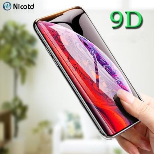 9D For iPhone 8 7 Plus XS MAX XR 6 6Plus Tempered Glass Screen Protector Film For iPhone X XS MAX XR 6s 7 8 X 11 12 Pro max mini