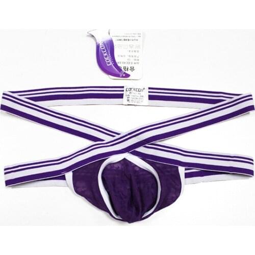 Cockcon Men Underwear Gay Sexy Jockstrap Mens Thongs and G Strings Transparent Elephant Panties Penis Pouch Bag Male Lingerie