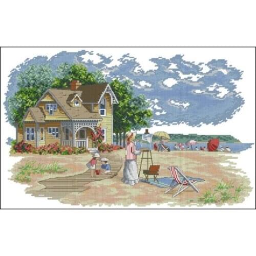 DIM35177Home Fun Cross Stitch Kit Package Greeting Needlework Counted Kits New Style Joy Sunday Kits Embroidery