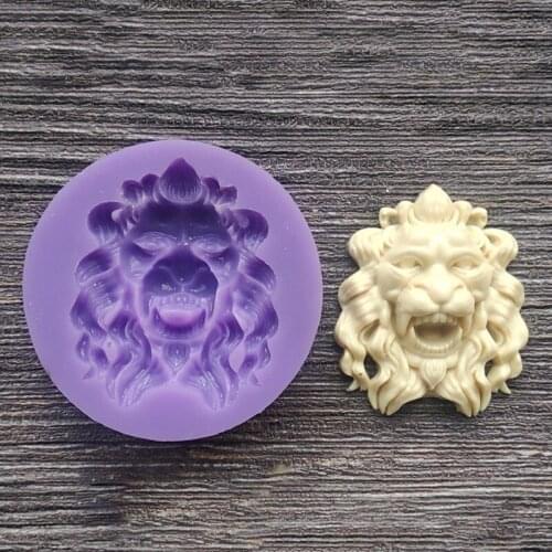 3D Animal Silicone Resin Molds Silicone Casting Resin Molds Lion Head Casting Resin Molds for DIY Resin Craft Jewelry