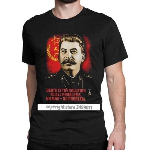 Allied Nations Joseph Stalin Tops T Shirt USSR Communist Russia Novelty Cotton Men Tee Shirt Camisas T Shirt Harajuku Tops