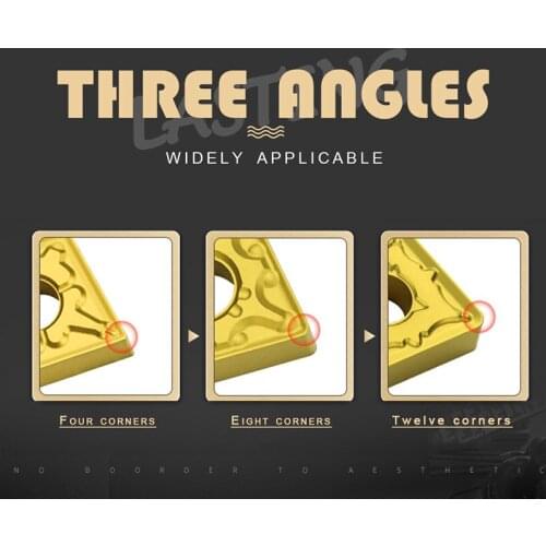 GULING 10PCS CNC blade CNMG120408-PM / TM / HQ wear-resistant hard steel diamond machine tool clamping lathe grain