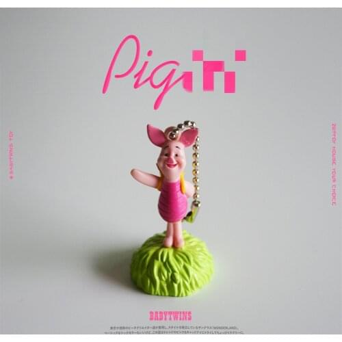 12PCS 5cm Exquisite workmanship: Disney Poohs friend piggy goes to school to decorate DIY