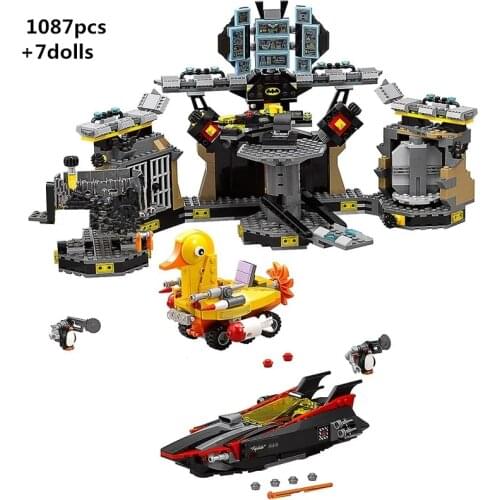NEW Movie Building Blocks Toys Batcave Break In Classic Model Kit Creative Compatible With Bricks Children Birthday Boys Gifts