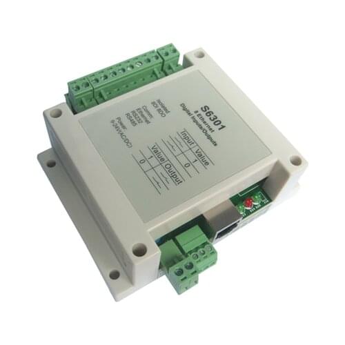 Ethernet 8DI 8DO Isolated digital module, Modbus TCP IP and RS232/RS485 Modbus protocol