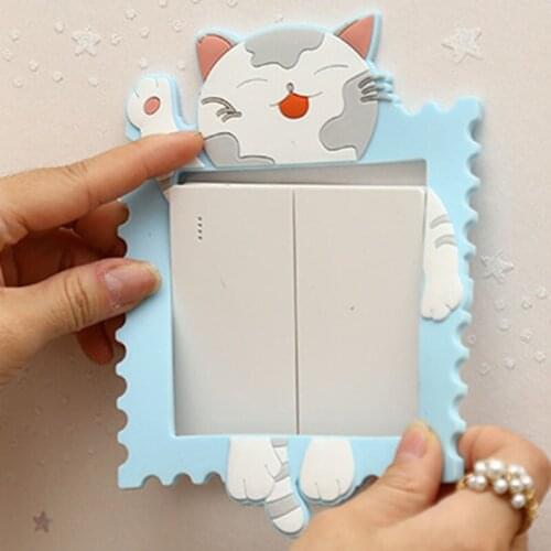 Cartoon Switch Sticker Silicone Socket Protective Cover Wall Sticker Luminous Multi Styles Home Switch Panel Decorative Stickers