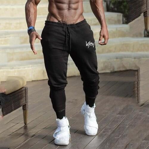 Mens Pants Fitness Skinny Trousers Spring Elastic Bodybuilding Pant Workout Track Bottom Pants Men Joggers Sweatpants