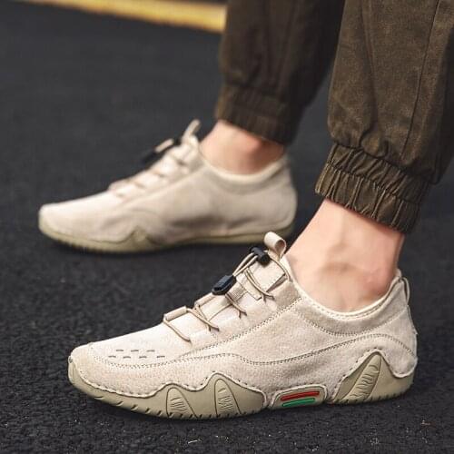 2021 New Mens Soft Cow Suede Casual Sneakers Men Outdoor Roman Breathable Loafers Fashion Comfortable Leisure Sneakers