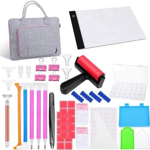 105Pcs Diamond Painting Kit with A4 Light Pad 5D Diamond Painting Tools and Paint By Accessories for Diamond Painting