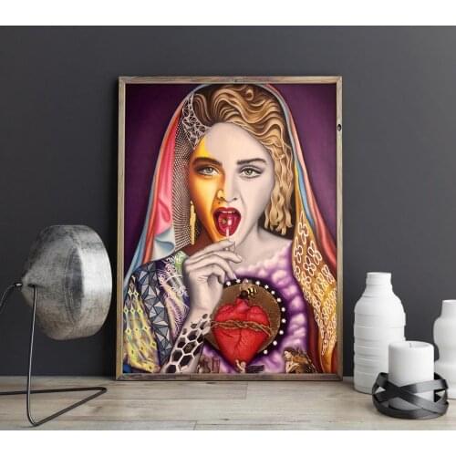 Wall Art Home Decoration Madonna Canvas Print Famous Character Painting Modular Singer Star Picture Posters Modern Living Room