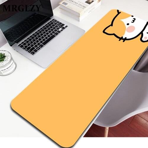 Cute animal desk pad pink kawaii mousepad pc corgi kawaii gaming accessories large xxl desk mat gamer anime computer accessories