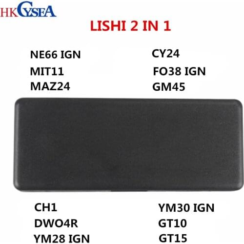 Original Lishi 2 IN 1 NE66 MIT11 MAZ24 CY24 FO38 GM45 CH1 DWO4R YM28 YM30 GT10 GT15
