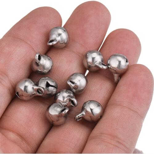 20pcs Stainless Steel Bell Pendant Hanging Christmas Ornaments Christmas Decorations Party DIY Jewelry Crafts Accessories Craft