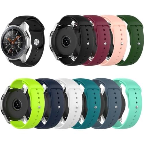20mm 22mm Silicone Watchband for Samsung Galaxy Watch Active Galaxy 42mm 46mm Replacement Bracelet Band Strap for SM-R800 R810
