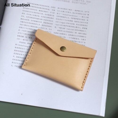 Luxury Mini Storage Credit Card Wallets Men Genuine Leather Top End Handmade Organizer Coin Pouch Lady Retro ID Bus Card Purses