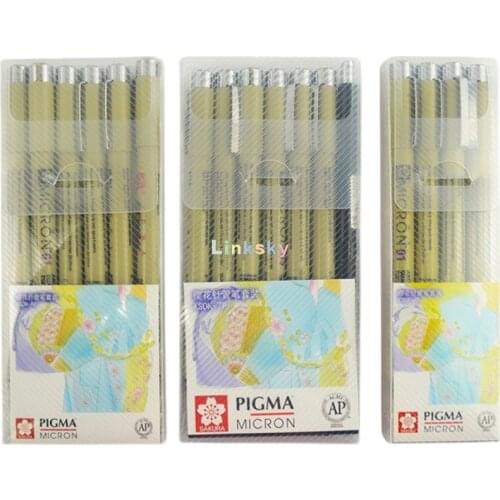 SAKURA XSDK Pigma Micron Liner Pen , Color Fineliner Drawing Lines Marker Pen ,Needle Drawing Brush Pen,Student Art Supplies