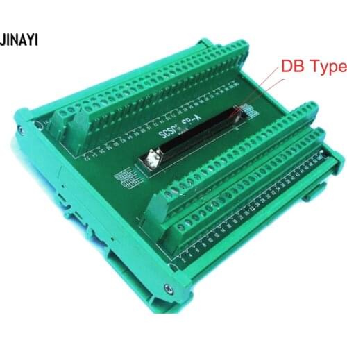 SCSI100 SCSI 100 Pin DB Type Block Breakout Terminal PCB Board Adapter Connector With Bracket For PLC ,DIN Rail Mounting