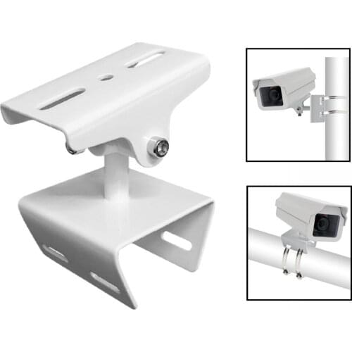Universal Security Surveillance CCTV Camera Stand Multi-Angle Adjustment Installation Pole Mount Cross Arm Mount Hoop Bracket