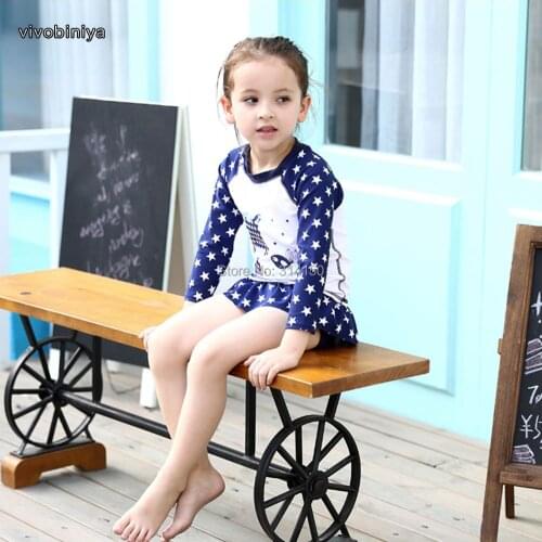 VIVOBINIYA Free Shipping UPF50+ Childrens Swimwear Baby Swimsuit Kids Bathing Suit Baby Girl Swim Suits 3pics Set Beach Clothes