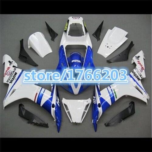 YZF 1000 BLUE WHITE HOT SALES YZF-R1 YZFR1 2002 2003 For YZF R1 02-03 02 03 YZF1000 YZF-1000 ABS Fairing BBF