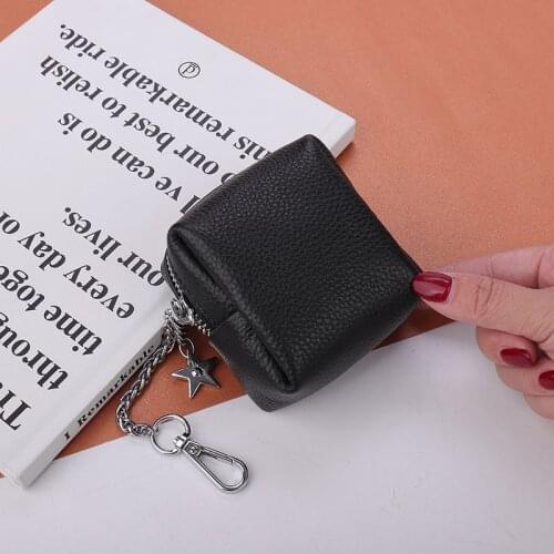 Women Genuine Leather Coin Purse Waterproof Wallet Clutch Key Holder Zipper Small Change Soft Bag Mini Lipstick Bag Storage Bag