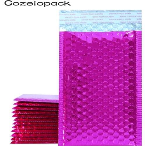 10PCS Metallic Bubble Mailers Pink Foil Bubble Bags Aluminized Postal Bags Wedding bags Gift Packaging Padded Shipping Envelopes