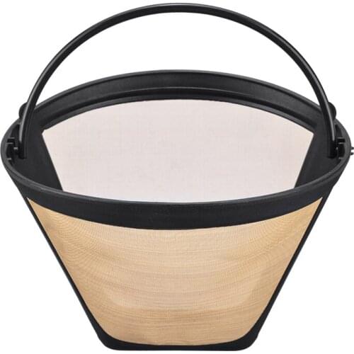 123.5mm Stainless Steel coffee filter Reusable Conical Cone Coffee Mesh Strainer Easy Clean for Cafe Coffee Maker Machine Tool