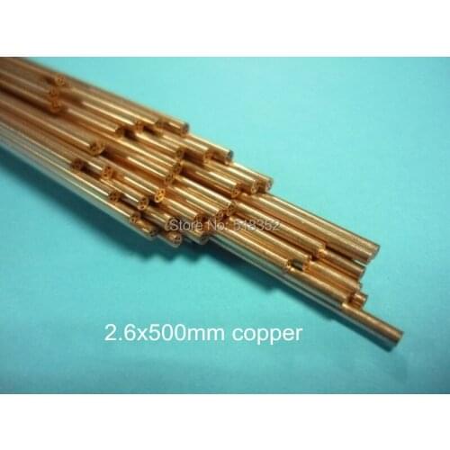2.6mmx500mm Multihole Ziyang Copper Electrode Tube for EDM Drilling Machines