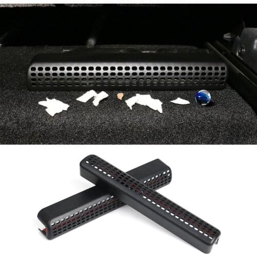 2PCS Car Rear Air Condition AC Vent Outlet Dust Protective Cover Trim Under The Seat for Peugeot 4008 Car Styling Accessories