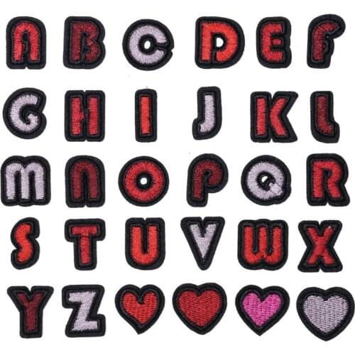 50pcs/lot Color Letter Embroidey Embroidery Patches Letters Clothing Decoration Accessories Diy Iron Heat Transfer Applique