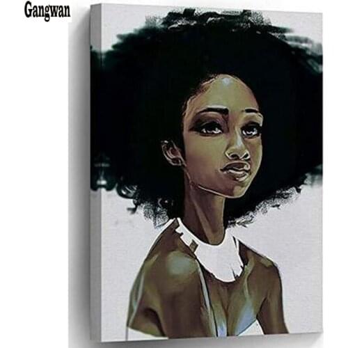 New picture of Rhinestone DIY 5D Diamond Embroidery Diamond Mosaic African woman beauty Diamond Painting girl Cross Stitch decor