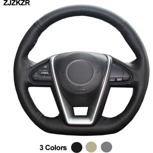 Car Steering-Wheel Cover Wrap Hand Sewing Wrap Volant For Nissan Lannia 2015 2016 2017 2018 Maxima 2016 2017 2018 Funda Volante