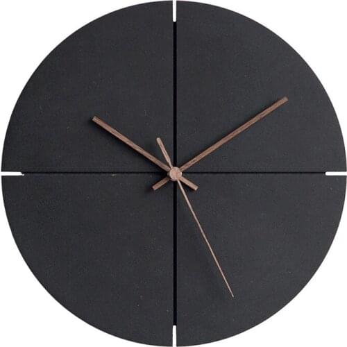 Wooden Wall Clock Nordic Minimalist Wooden Wall Clocks Living Room Personality Household Watches Silent Wall Clocks Home Decor